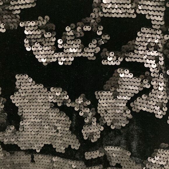 Forever 21 NWOT Women’s Dress in Black Velvet with Sequin Pattern. Size Small. - Picture 4 of 8